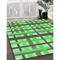 Patterned Green Rug, pat2720grn