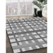 Machine Washable Transitional Silver Gray Rug in a Family Room, wshpat2720gry