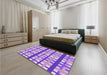 Patterned Purple Plum Purple Rug in a Bedroom, pat2720pur