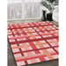 Machine Washable Transitional Light Salmon Pink Rug in a Family Room, wshpat2720rd