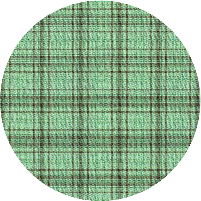 Square Patterned Green Rug, pat2721lblu