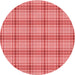 Square Patterned Ruby Red Rug, pat2721rd