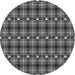 Square Patterned Black Rug, pat2722gry