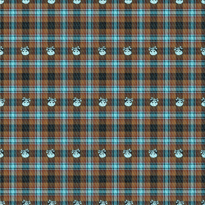 Round Patterned Bakers Brown Rug, pat2722lblu