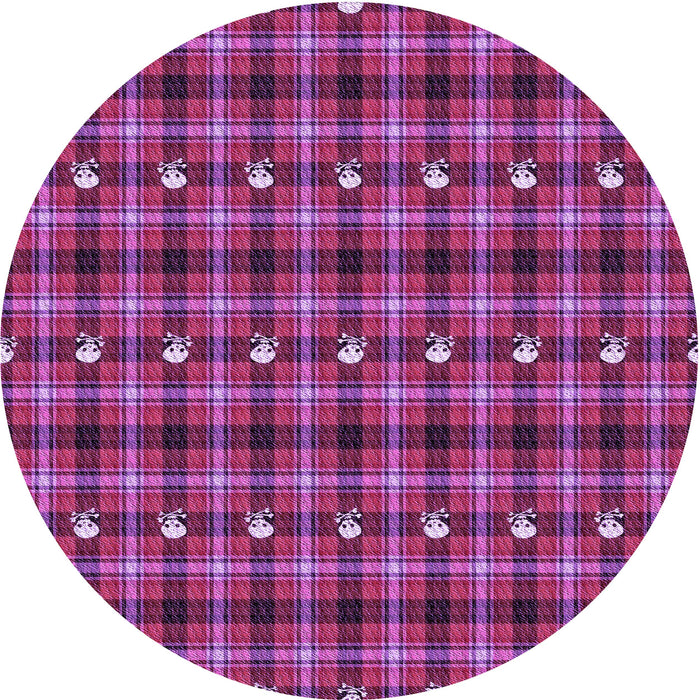 Square Patterned Crimson Purple Rug, pat2722pur