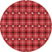 Square Patterned Red Rug, pat2722rd