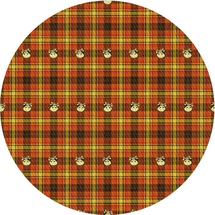 Square Patterned Tomato Red Rug, pat2722yw