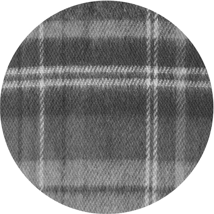 Square Patterned Black Rug, pat2723gry