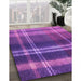 Patterned Crimson Purple Rug in Family Room, pat2723pur