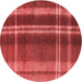 Square Patterned Red Rug, pat2723rd