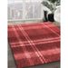 Patterned Red Rug in Family Room, pat2723rd