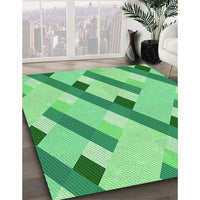 Patterned Jade Green Rug, pat2724grn