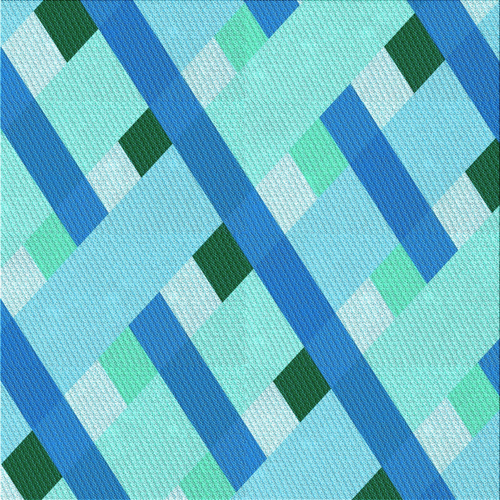 Round Patterned Dark Turquoise Green Rug, pat2724lblu