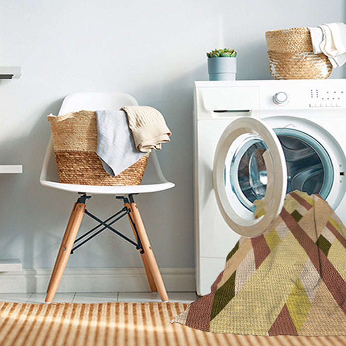 Machine Washable Transitional Red Rug in a Washing Machine, wshpat2724org