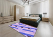 Patterned Mauve Purple Rug in a Bedroom, pat2724pur