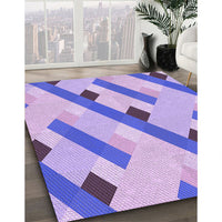 Patterned Mauve Purple Rug, pat2724pur