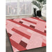 Machine Washable Transitional Pink Rug in a Family Room, wshpat2724rd