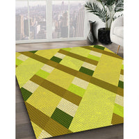 Patterned Yellow Rug, pat2724yw