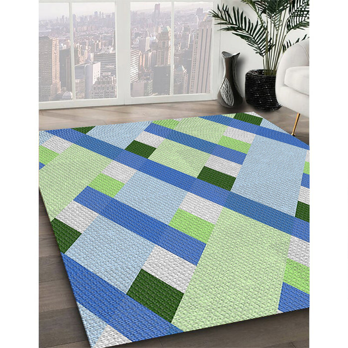 Machine Washable Transitional Steel Blue Rug in a Family Room, wshpat2724