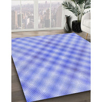 Patterned Light Slate Blue Rug, pat2725blu