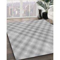 Patterned Platinum Silver Gray Rug, pat2725gry