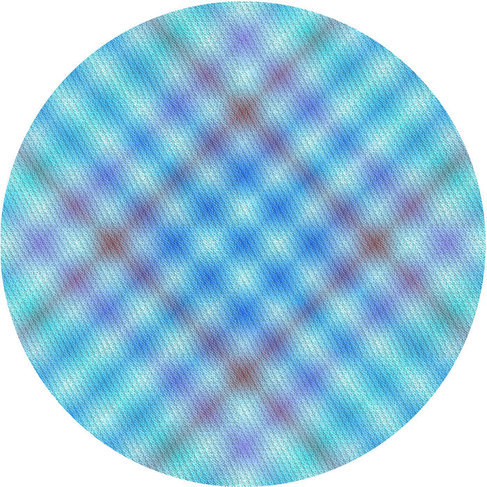 Square Patterned Blue Rug, pat2725lblu