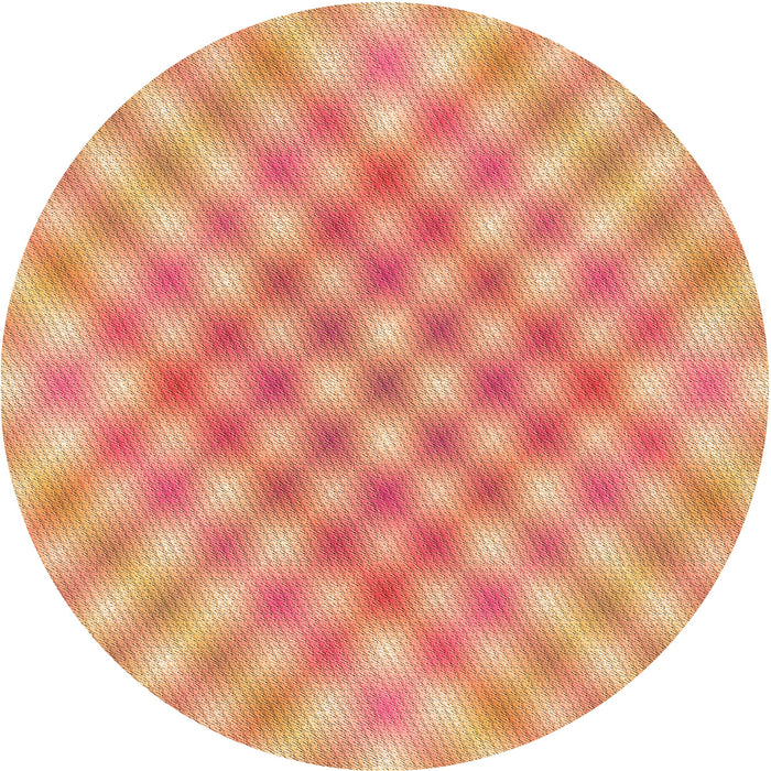 Square Patterned Yellow Orange Rug, pat2725org