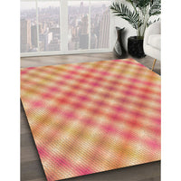 Patterned Yellow Orange Rug, pat2725org