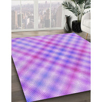 Patterned Bright Lilac Purple Rug, pat2725pur