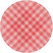 Square Patterned Light Salmon Pink Rug, pat2725rd