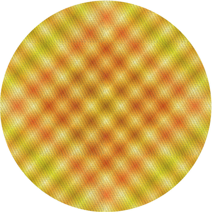 Square Patterned Neon Orange Rug, pat2725yw