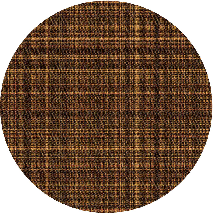 Square Patterned Mahogany Brown Rug, pat2726org