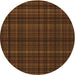 Square Patterned Mahogany Brown Rug, pat2726org