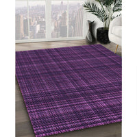 Patterned Dark Orchid Purple Rug, pat2726pur