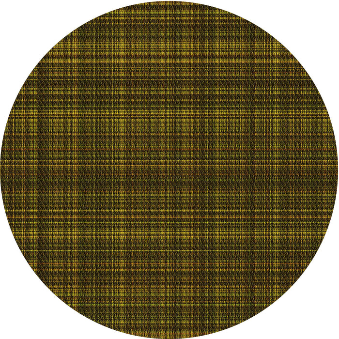 Square Machine Washable Transitional Dark Yellow Green Rug in a Living Room, wshpat2726yw