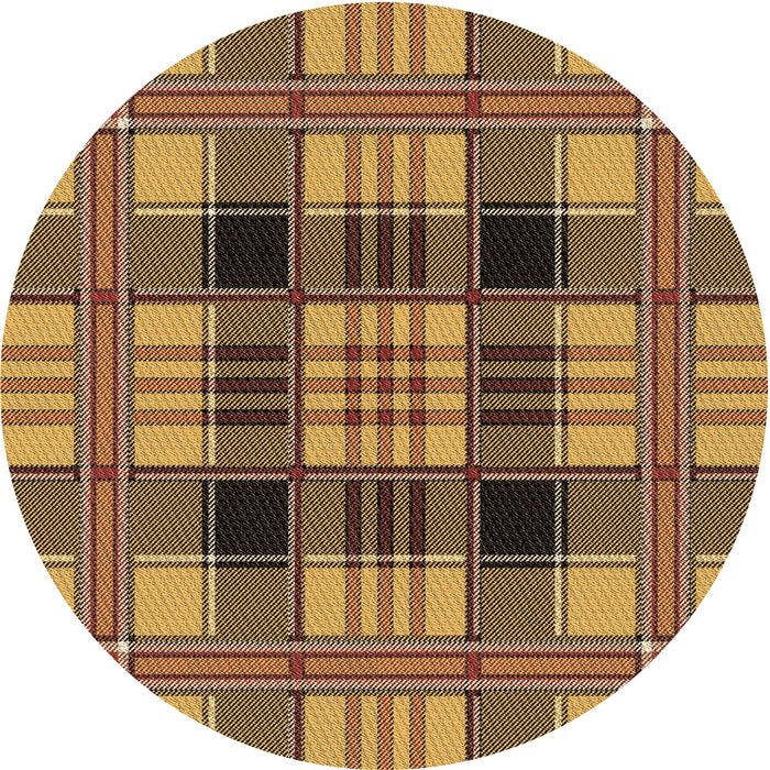 Square Patterned Red Brown Rug, pat2727brn