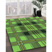 Patterned Emerald Green Rug, pat2727grn