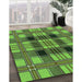Patterned Emerald Green Rug in Family Room, pat2727grn