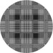 Square Patterned Dark Gray Black Rug, pat2727gry