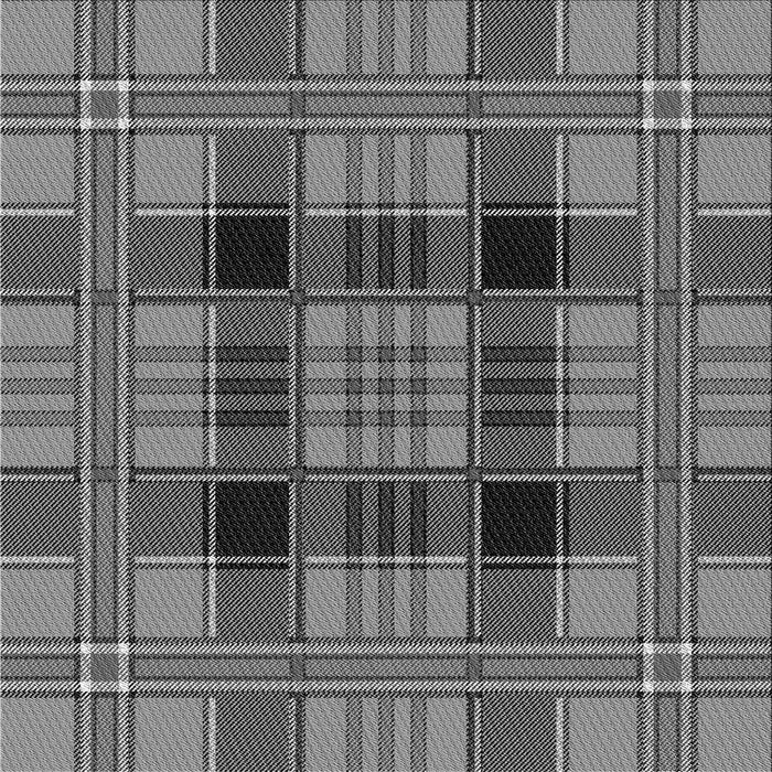 Round Patterned Dark Gray Black Rug, pat2727gry