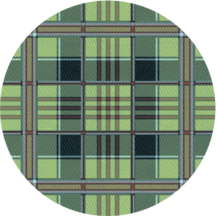 Square Patterned Pastel Green Rug, pat2727lblu