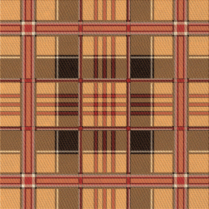 Round Patterned Orange Rug, pat2727org