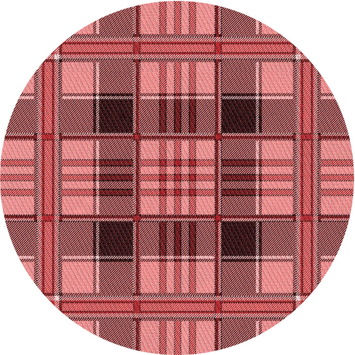 Square Patterned Light Coral Pink Rug, pat2727rd