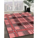 Machine Washable Transitional Light Coral Pink Rug in a Family Room, wshpat2727rd