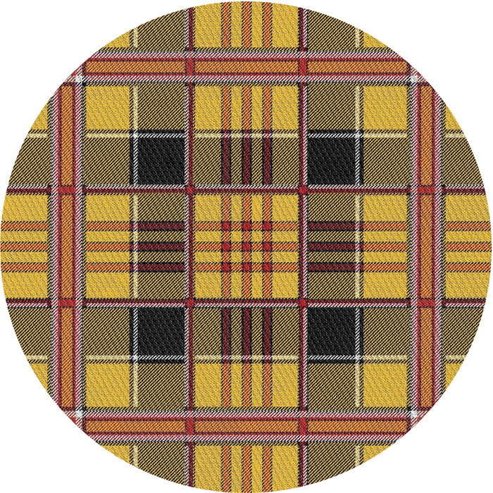Square Machine Washable Transitional Gen Brown Yellow Rug, wshpat2727