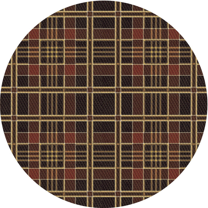 Square Patterned Light Brown Rug, pat2728brn