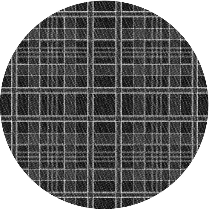 Square Patterned Smokey Gray Rug, pat2728gry