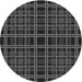 Square Patterned Smokey Gray Rug, pat2728gry