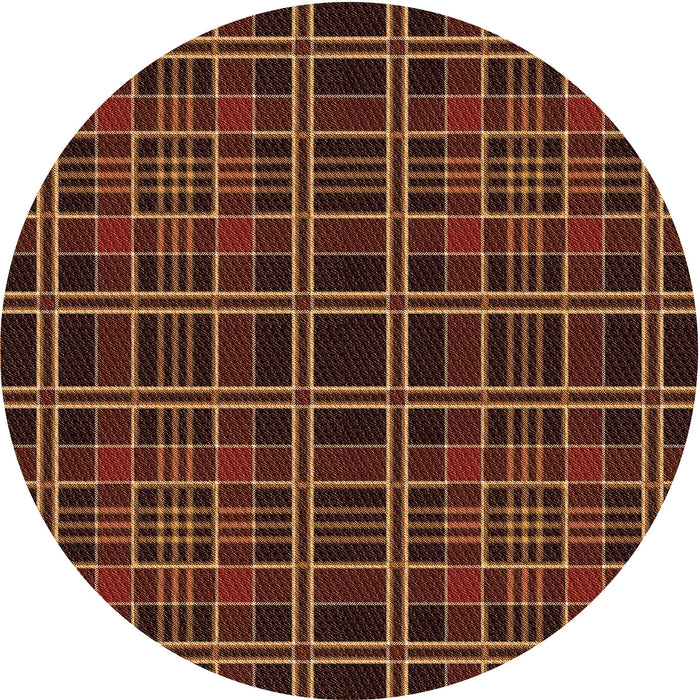Square Patterned Red Rug, pat2728org