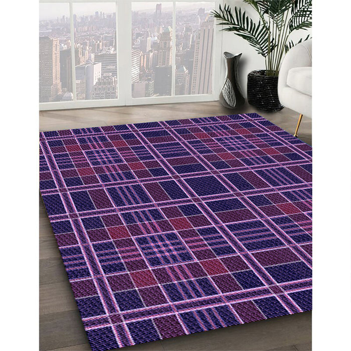 Machine Washable Transitional Dark Orchid Purple Rug in a Family Room, wshpat2728pur